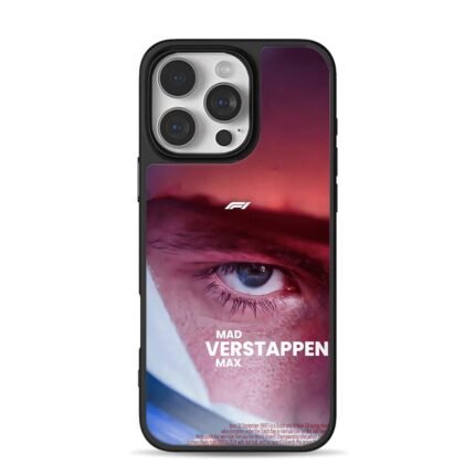 Mad Max Verstappen F1 close eye iPhone 16 Pro Max Black Case