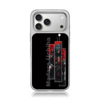 Madara Uchiha Naruto samurai art iPhone 17 Pro Max Electroplated Silver Case1