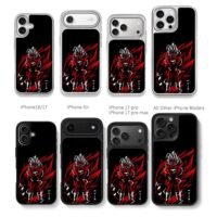 Majin Vegeta Dragon Ball art Chris Brown Phone Case Black Electroplated Silver For Iphone 11 To 17