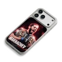 Makhachev UFC champion celebrating iPhone 17 Pro Max Electroplated Silver Case2