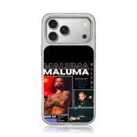 Maluma fan photo collage with text iPhone 17 Pro Max Electroplated Silver Case1