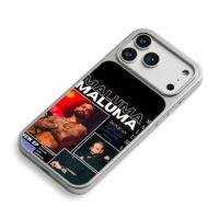 Maluma fan photo collage with text iPhone 17 Pro Max Electroplated Silver Case2