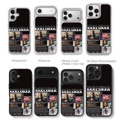 Maluma photos Don Juan EP collage Chris Brown Phone Case Black Electroplated Silver For Iphone 11 To 17