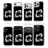 Mamba snake Nike basketball Chris Brown Phone Case Black Electroplated Silver For Iphone 11 To 17