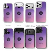 Manchester City logo with Etihad Chris Brown Phone Case Black Electroplated Silver For Iphone 11 To 17