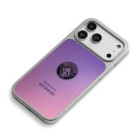 Manchester City logo with Etihad iPhone 17 Pro Max Electroplated Silver Case2