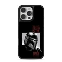 Mandalorian helmet This Is The Way iPhone 16 Pro Max Black Case