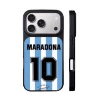 Maradona 10 Argentina jersey print iPhone 17 Pro Max Black Case