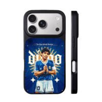 Maradona Argentina soccer art iPhone 17 Pro Max Black Case