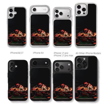 Marc Marquez 93 Repsol Honda bike Chris Brown Phone Case Black Electroplated Silver For Iphone 11 To 17