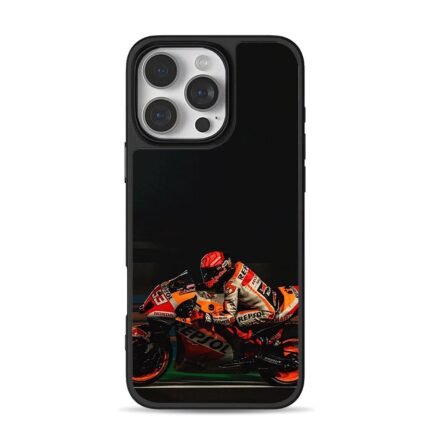 Marc Marquez 93 Repsol Honda bike iPhone 16 Pro Max Black Case