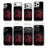 Marc Marquez No93 Red Ducati MotoGP Chris Brown Phone Case Black Electroplated Silver For Iphone 11 To 17