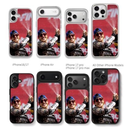 Marc Marquez racing champagne spray Chris Brown Phone Case Black Electroplated Silver For Iphone 11 To 17