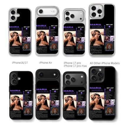 Maria Becerra singer setlist art Chris Brown Phone Case Black Electroplated Silver For Iphone 11 To 17