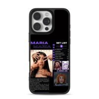Maria Becerra singer setlist art iPhone 16 Pro Max Black Case