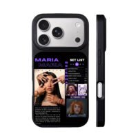 Maria Becerra singer setlist art iPhone 17 Pro Max Black Case
