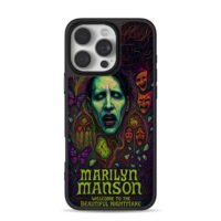 Marilyn Manson dark horror mask art iPhone 16 Pro Max Black Case
