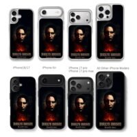 Marilyn Manson gothic fire crosses Chris Brown Phone Case Black Electroplated Silver For Iphone 11 To 17