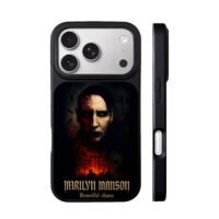Marilyn Manson gothic fire crosses iPhone 17 Pro Max Black Case