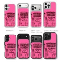 Marilyn Manson pink gig poster art Chris Brown Phone Case Black Electroplated Silver For Iphone 11 To 17