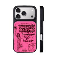 Marilyn Manson pink gig poster art iPhone 17 Pro Max Black Case