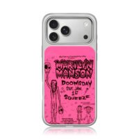 Marilyn Manson pink gig poster art iPhone 17 Pro Max Electroplated Silver Case1