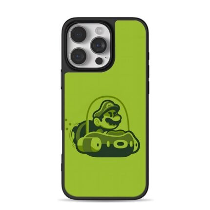 Mario racing go kart green art iPhone 16 Pro Max Black Case