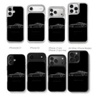 Markaryan black tuned JDM coupe Chris Brown Phone Case Black Electroplated Silver For Iphone 11 To 17