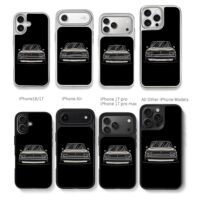 Markaryan vintage JDM sedan art Chris Brown Phone Case Black Electroplated Silver For Iphone 11 To 17