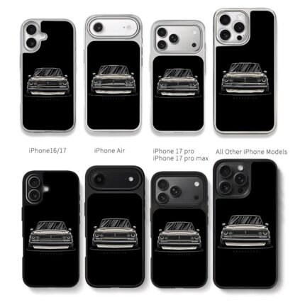Markaryan vintage JDM sedan art Chris Brown Phone Case Black Electroplated Silver For Iphone 11 To 17