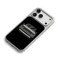 Markaryan vintage JDM sedan art iPhone 17 Pro Max Electroplated Silver Case2