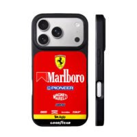 Marlboro Ferrari F1 race logos iPhone 17 Pro Max Black Case