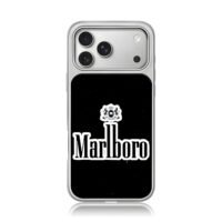 Marlboro logo with royal crest iPhone 17 Pro Max Electroplated Silver Case1