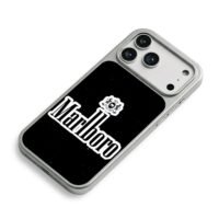 Marlboro logo with royal crest iPhone 17 Pro Max Electroplated Silver Case2