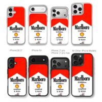 Marlboro McLaren Honda F1 logos Chris Brown Phone Case Black Electroplated Silver For Iphone 11 To 17