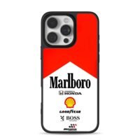 Marlboro McLaren Honda F1 logos iPhone 16 Pro Max Black Case