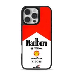 Marlboro McLaren Honda F1 logos iPhone 16 Pro Max Black Case
