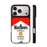 Marlboro McLaren Honda F1 logos iPhone 17 Pro Max Black Case