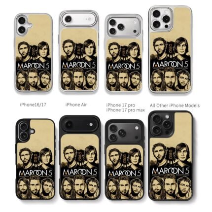 Maroon 5 band concert poster Chris Brown Phone Case Black Electroplated Silver For Iphone 11 To 17