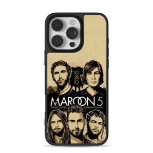 Maroon 5 band concert poster iPhone 16 Pro Max Black Case