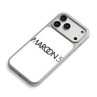 Maroon 5 band logo iPhone 17 Pro Max Electroplated Silver Case2