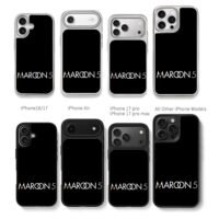Maroon 5 logo on black background Chris Brown Phone Case Black Electroplated Silver For Iphone 11 To 17