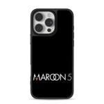 Maroon 5 logo on black background iPhone 16 Pro Max Black Case