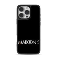 Maroon 5 logo on black background iPhone 16 Pro Max Black Case