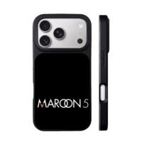 Maroon 5 logo on black background iPhone 17 Pro Max Black Case