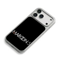 Maroon 5 logo on black background iPhone 17 Pro Max Electroplated Silver Case2