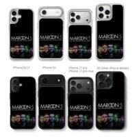 Maroon5 color band remix album art Chris Brown Phone Case Black Electroplated Silver For Iphone 11 To 17