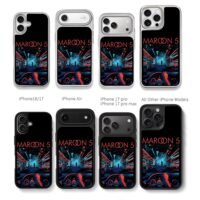 Maroon5 poster girl driving tunnel Chris Brown Phone Case Black Electroplated Silver For Iphone 11 To 17