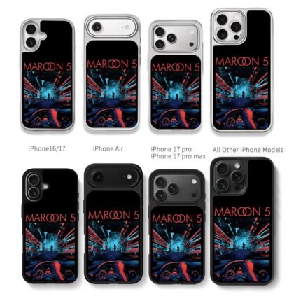Maroon5 poster girl driving tunnel Chris Brown Phone Case Black Electroplated Silver For Iphone 11 To 17