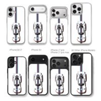 Martini racing car no4 top view Chris Brown Phone Case Black Electroplated Silver For Iphone 11 To 17